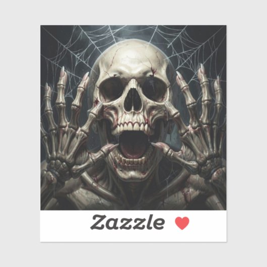 Spider Webs, Skull and Bones Spooky Halloween シール (シート)