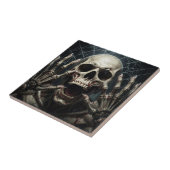 Spider Webs, Skull and Bones Spooky Halloween タイル (側面)