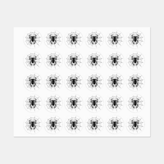 SpiderGremlin's Web Custom-Cut Vinyl Stickers ラベル (シート)