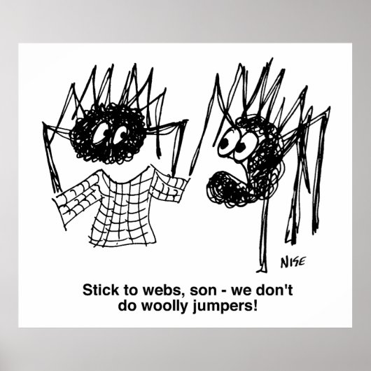 Spiders Discuss Woolly Jumpers ポスター (正面)