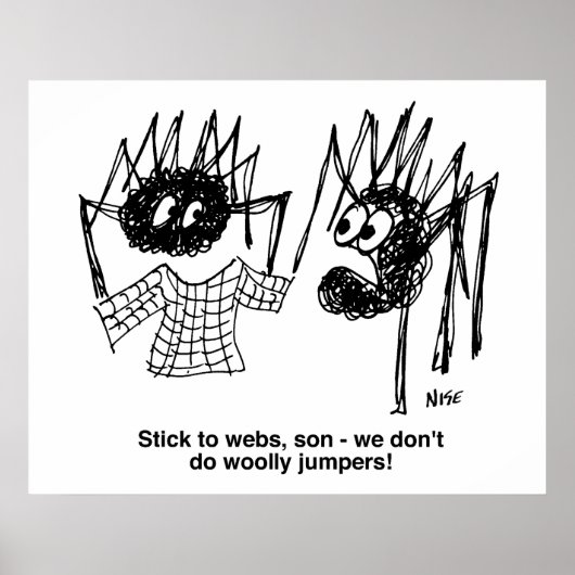 Spiders Discuss Woolly Jumpers ポスター (正面)