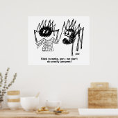 Spiders Discuss Woolly Jumpers ポスター (キッチン)
