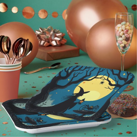 Spiders, Toadstools and Witches ペーパープレート (複数)