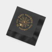 SpiderWebとつるのSpider Halloweenファミリ名 箔ナプキン (左)