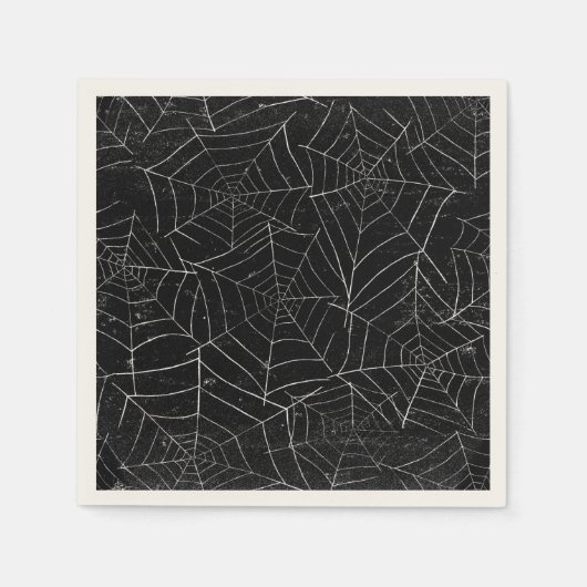 Spiderweb Halloween Party スタンダードカクテルナプキン (正面)
