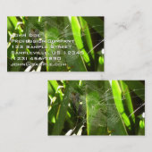 Spiderweb in Tropical Leaves Nature 名刺 (正面/裏面)