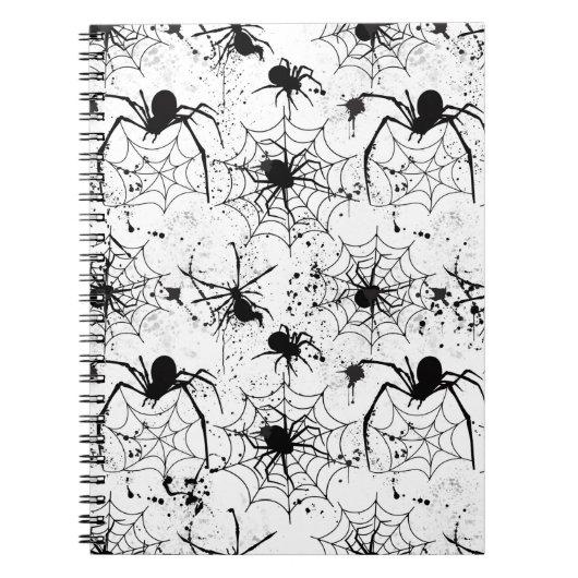 Spiderweb Pattern Halloween ノートブック (正面)