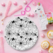 Spiderweb Pattern Halloween  ペーパープレート (パーティー)