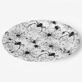 Spiderweb Pattern Halloween  ペーパープレート (アングル)