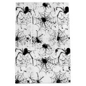Spiderweb Pattern Halloween  ミディアムペーパーバッグ (裏面)