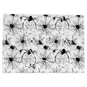 Spiderweb Pattern Halloween  ラージペーパーバッグ (裏面)