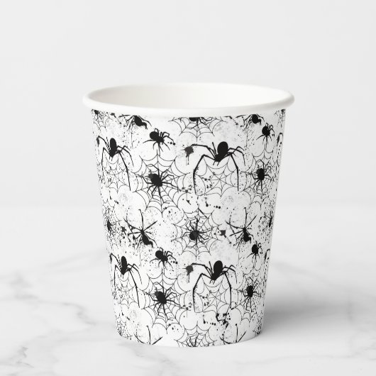 Spiderweb Pattern Halloween  紙コップ (裏面)