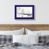 Spiderweb Sailing Ship Natures Unique Digital Art キャンバスプリント (インサイチュ (寝室))