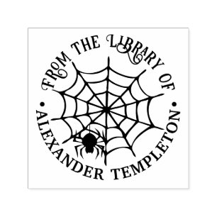 SpiderWeb & Spider Silhouette From the Library of セルフインキングスタンプ