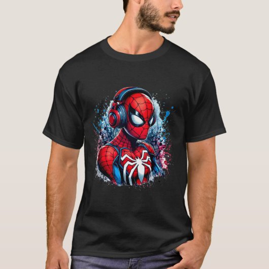 Spidey headphones tシャツ (正面)