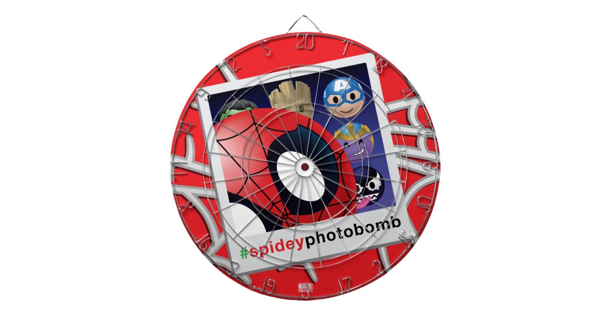 Spidyphotobmeクモの人間絵文字 ダーツボード Zazzle Co Jp