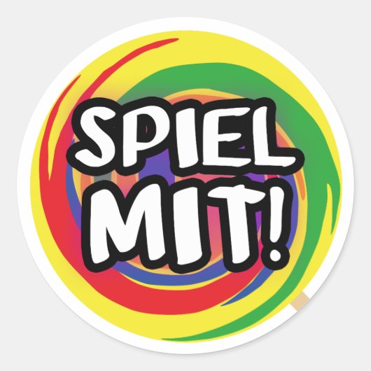 Spiel mit mir Kinderspielzeug Logo ラウンドシール (正面)