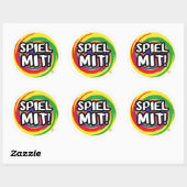 Spiel mit mir Kinderspielzeug Logo ラウンドシール (シート)