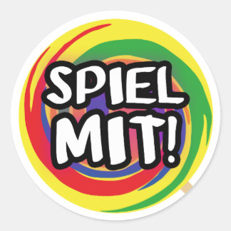 Spiel mit mir Kinderspielzeug Logo ラウンドシール