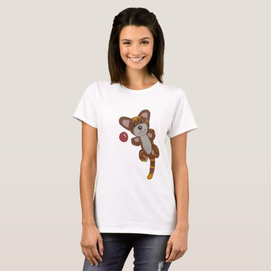 Spielende Katze Tシャツ (正面フル)