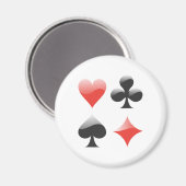 Spielkarten Farben playing cards suits マグネット (正面/裏面)