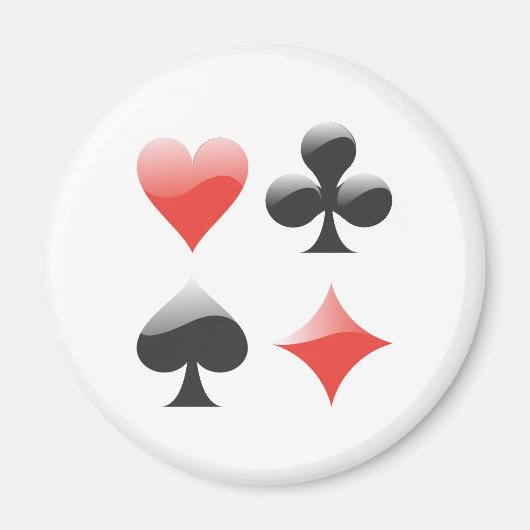 Spielkarten Farben playing cards suits マグネット (正面)
