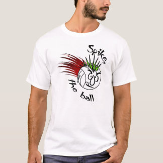 Spikeと示されるバレーボール Tシャツ