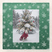 Spike "Let it snow" ガラスコースター (正面)