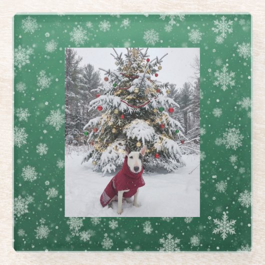 Spike "Let it snow" ガラスコースター (正面)