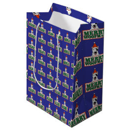 Spike "Merry Woofmass" gift wrap ミディアムペーパーバッグ