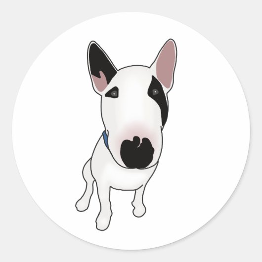 Spike the English Bull Terrier ラウンドシール (正面)