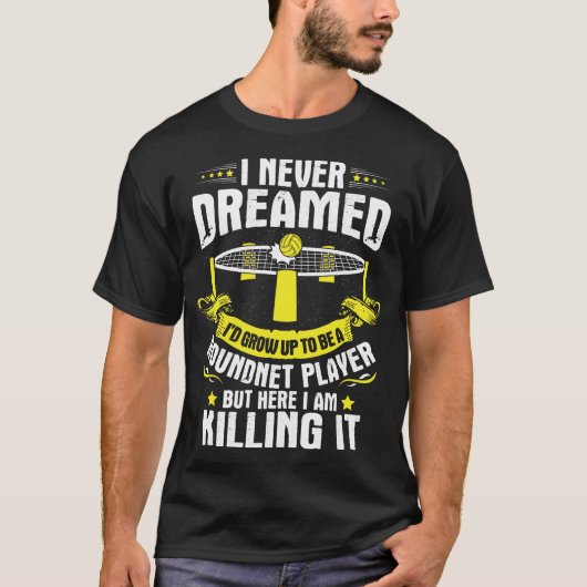 Spikeball Roundnetプレーヤーのデザイン Tシャツ (正面)