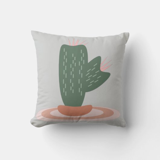 Spiked Cactus on Rug クッション (正面)