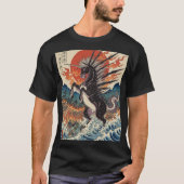 Spiked Sky Horse in Fiery Seas Tシャツ (正面)