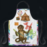 Spike's balloon monkey magic エプロン<br><div class="desc">Spike rarely sits still, unless he’s twisting balloons into incredible creations. With nimble little fingers and boundless imagination, he crafts whimsical balloon animals faster than you can blink. His cheerful chatter and playful nature make him a favourite among circus visitors of every age. You can find lots of other Dingaling...</div>