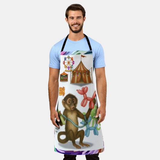 Spike's balloon monkey magic エプロン (着用した状態)