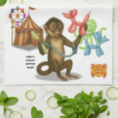 Spike's balloon monkey magic キッチンタオル (折り畳み)