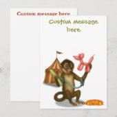 Spike's balloon monkey magic サンキューカード (正面/裏面)