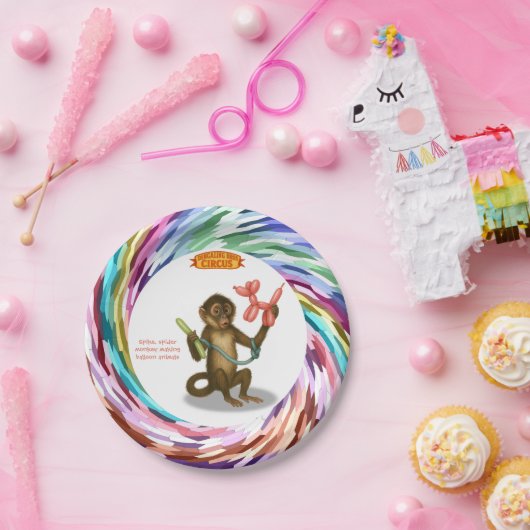 Spike's balloon monkey magic ペーパープレート (パーティー)