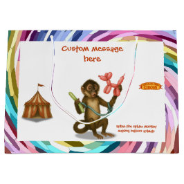 Spike's balloon monkey magic ラージペーパーバッグ