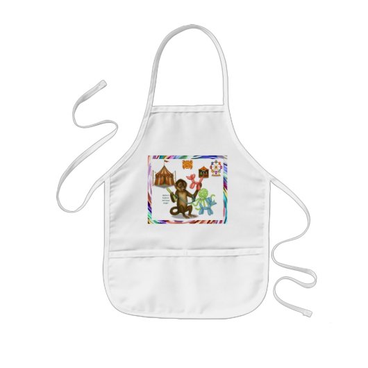 Spike's balloon monkey magic 子供用エプロン (正面)