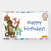 Spike's balloon monkey magic birthday 横断幕 (横)