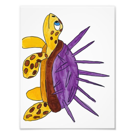 Spikey sea turtle print フォトプリント            (正面)