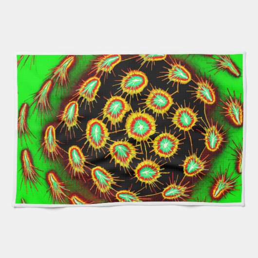 Spiky Burst Fusion – Modern Kitchen Towel キッチンタオル (横)