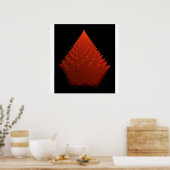 Spiky Red "Tree" Fractal With Spikes ポスター (キッチン)