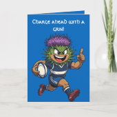 Spiky Sprint Scottish Thistle Rugby Mascot カード (正面)