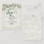 Spill the Tea Bridal Shower Flat Advice Card アドバイスカード (正面/裏面)
