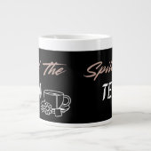 Spill the Tea Cute Aesthetic Birthday Gift for Her ジャンボコーヒーマグカップ (正面)