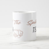 Spill the Tea Cute Aesthetic Birthday Gift for Her ジャンボコーヒーマグカップ (正面)