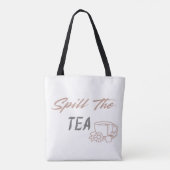Spill the Tea Funny Tote Bag for Her トートバッグ (裏面)
